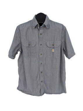Carhartt Loose Fit Work Shirt Button Up Chambray Utility Outdoor Gorpcore Large